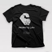Заказать Bodybuilding Футболка Born to Lift (Черный)