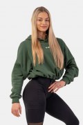 Заказать Nebbia Толстовка Укороченная 421 GLoose Fit Crop Hoodie Iconic (Dark green)